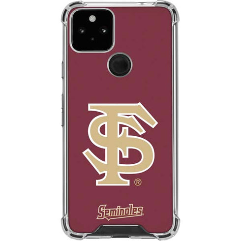 Florida State FSU Seminoles Initials Google Pixel 5 Clear Case